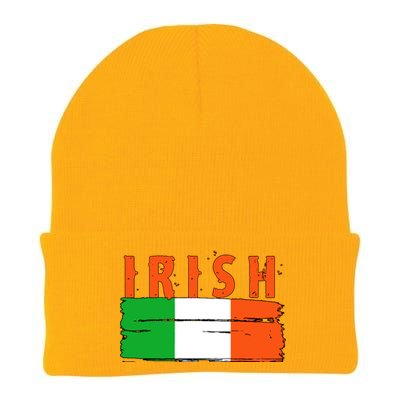 Vintage Irish Ireland Flag Knit Cap Winter Beanie