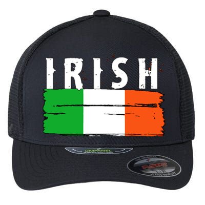 Vintage Irish Ireland Flag Flexfit Unipanel Trucker Cap