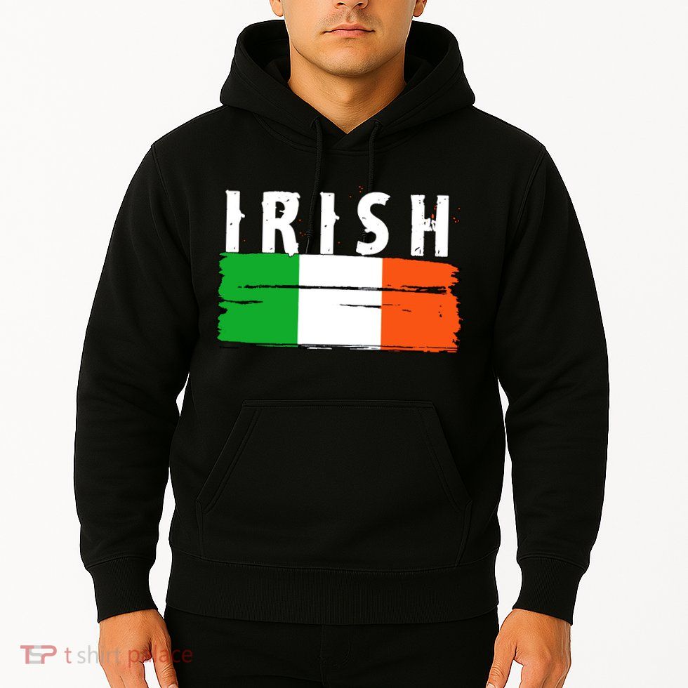 Vintage Irish Ireland Flag Hoodie