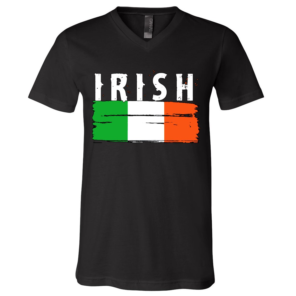 Vintage Irish Ireland Flag V-Neck T-Shirt