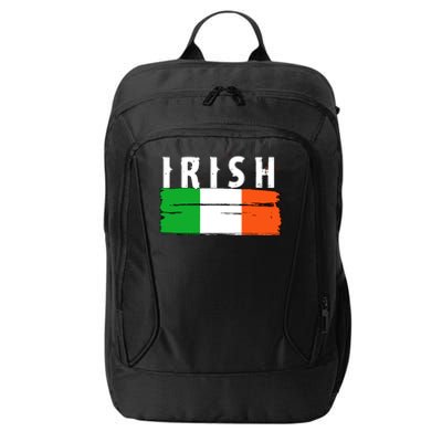 Vintage Irish Ireland Flag City Backpack