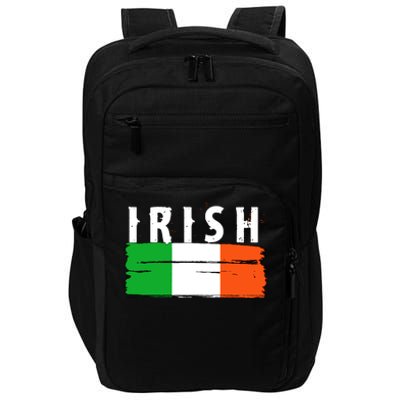 Vintage Irish Ireland Flag Impact Tech Backpack