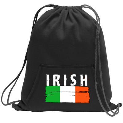 Vintage Irish Ireland Flag Sweatshirt Cinch Pack Bag