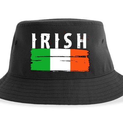 Vintage Irish Ireland Flag Sustainable Bucket Hat