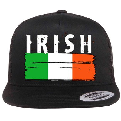 Vintage Irish Ireland Flag Flat Bill Trucker Hat