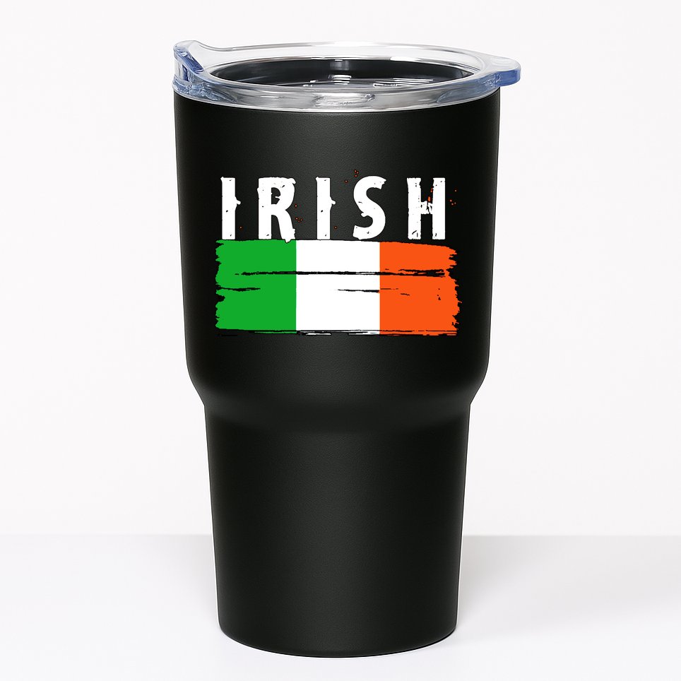 Vintage Irish Ireland Flag Tumbler