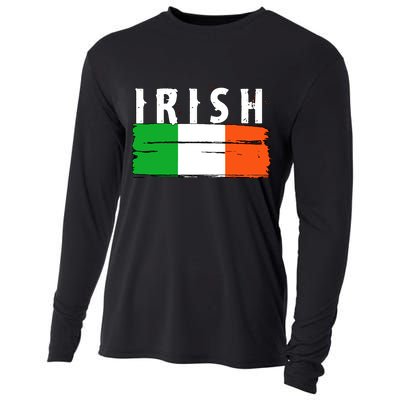 Vintage Irish Ireland Flag Cooling Performance Long Sleeve Crew