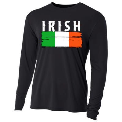 Vintage Irish Ireland Flag Cooling Performance Long Sleeve Crew