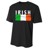 Vintage Irish Ireland Flag Performance Sprint T-Shirt