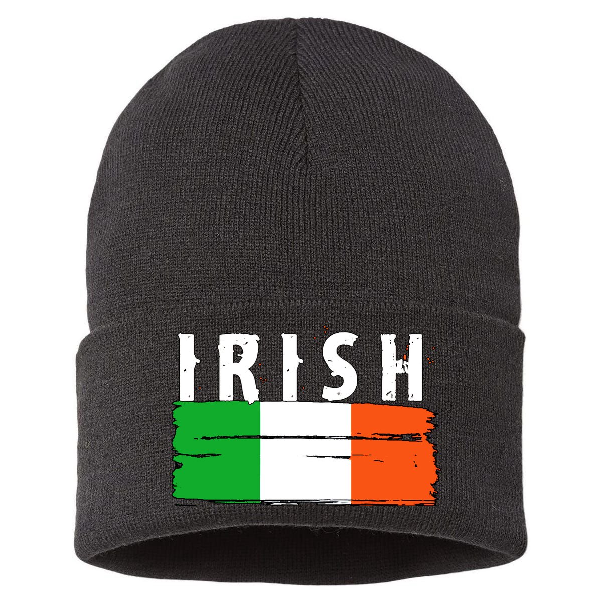 Vintage Irish Ireland Flag Sustainable Knit Beanie