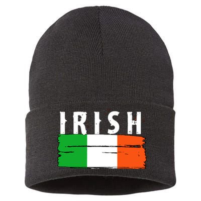 Vintage Irish Ireland Flag Sustainable Knit Beanie