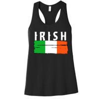 Vintage Irish Ireland Flag Women's Racerback Tank