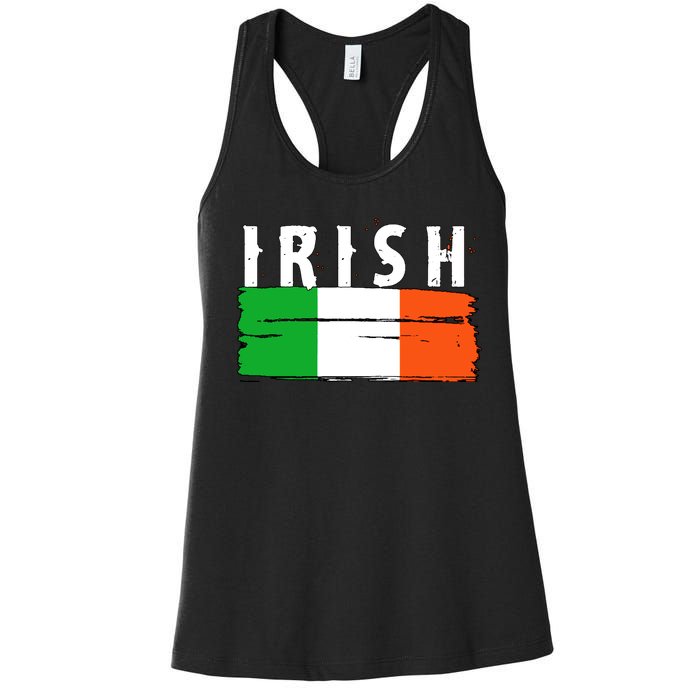 Vintage Irish Ireland Flag Women's Racerback Tank