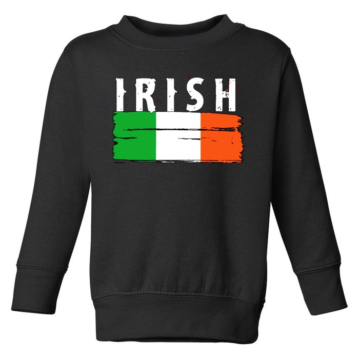 Vintage Irish Ireland Flag Toddler Sweatshirt