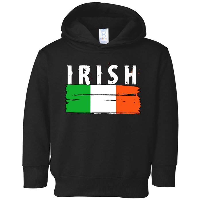 Vintage Irish Ireland Flag Toddler Hoodie