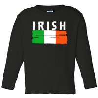 Vintage Irish Ireland Flag Toddler Long Sleeve Shirt