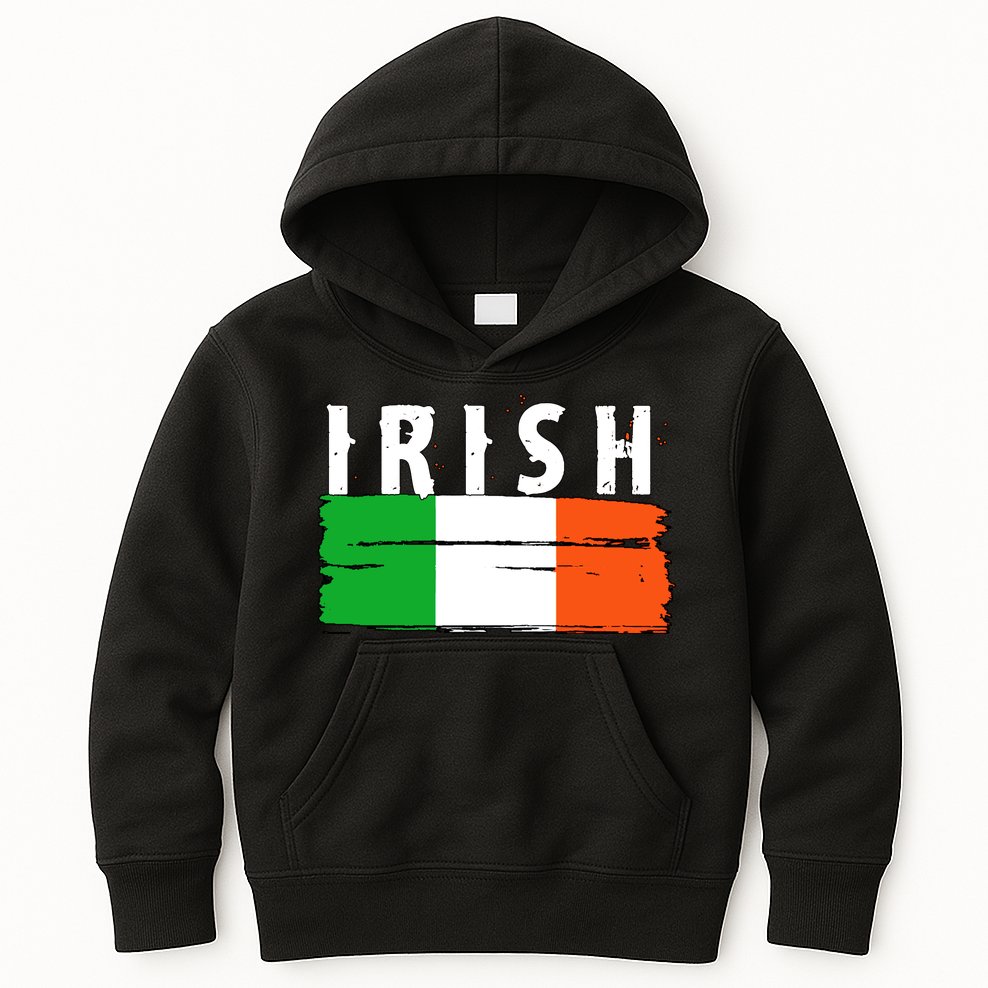 Vintage Irish Ireland Flag Kids Hoodie