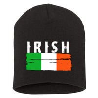 Vintage Irish Ireland Flag Short Acrylic Beanie