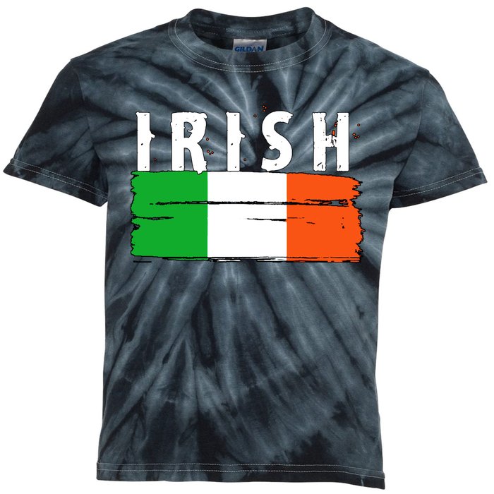 Vintage Irish Ireland Flag Kids Tie-Dye T-Shirt