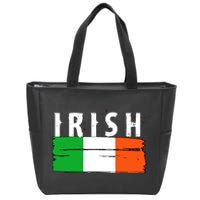 Vintage Irish Ireland Flag Zip Tote Bag