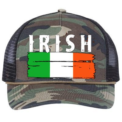 Vintage Irish Ireland Flag Retro Rope Trucker Hat Cap