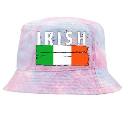 Vintage Irish Ireland Flag Tie-Dyed Bucket Hat