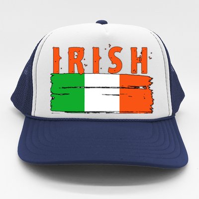 Vintage Irish Ireland Flag Trucker Hat