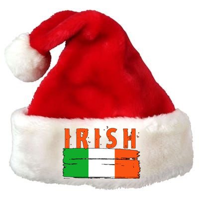 Vintage Irish Ireland Flag Premium Christmas Santa Hat