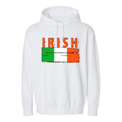 Vintage Irish Ireland Flag Garment-Dyed Fleece Hoodie