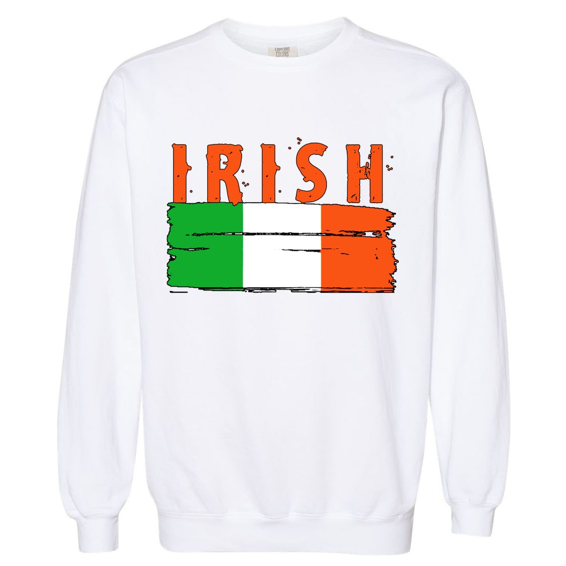 Vintage Irish Ireland Flag Garment-Dyed Sweatshirt