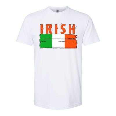 Vintage Irish Ireland Flag Softstyle CVC T-Shirt