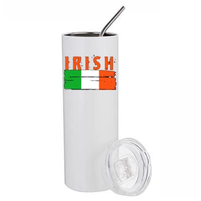 Vintage Irish Ireland Flag Stainless Steel Tumbler