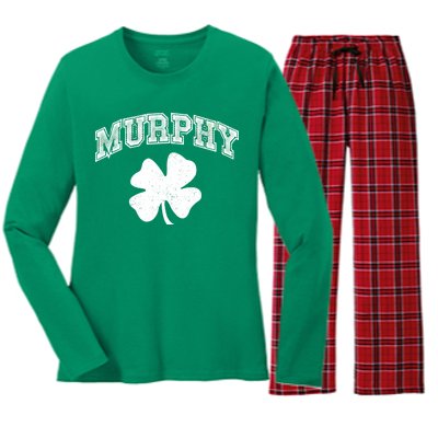 Vintage Irish Murphy Women's Long Sleeve Flannel Pajama Set 