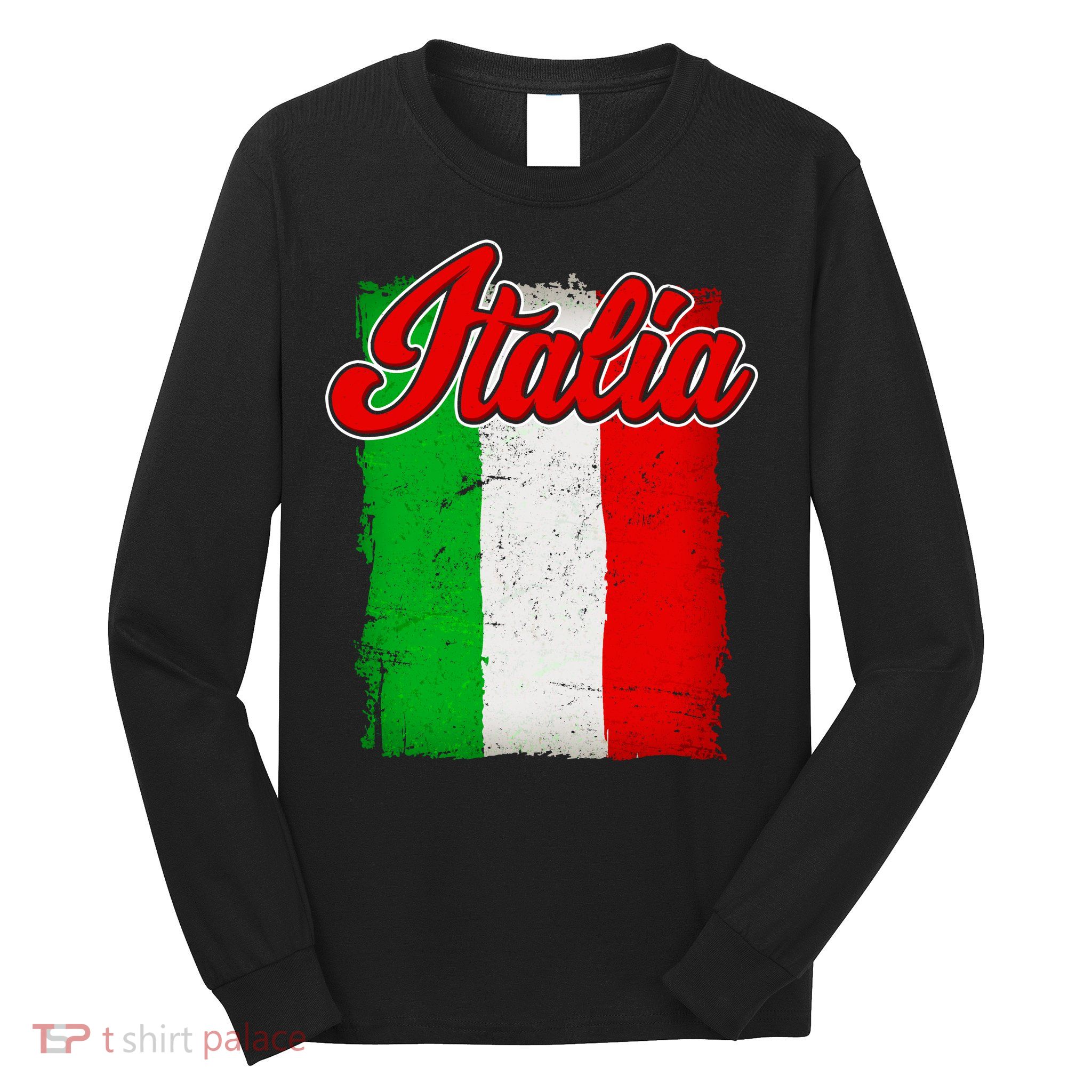 Vintage Italia Flag Long Sleeve Shirt