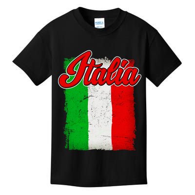 Vintage Italia Flag Kids T-Shirt