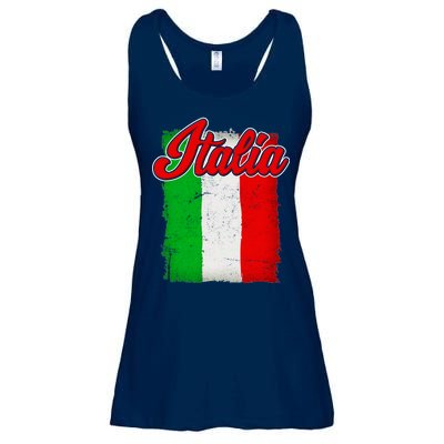 Vintage Italia Flag Ladies Essential Flowy Tank