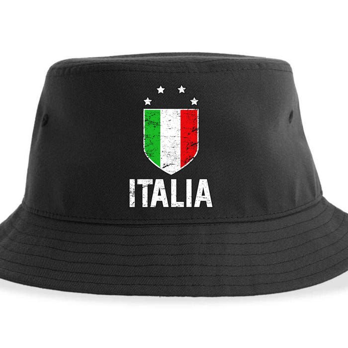 Vintage Italia Shield Crest Sustainable Bucket Hat