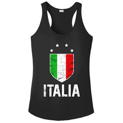 Vintage Italia Shield Crest Ladies PosiCharge Competitor Racerback Tank