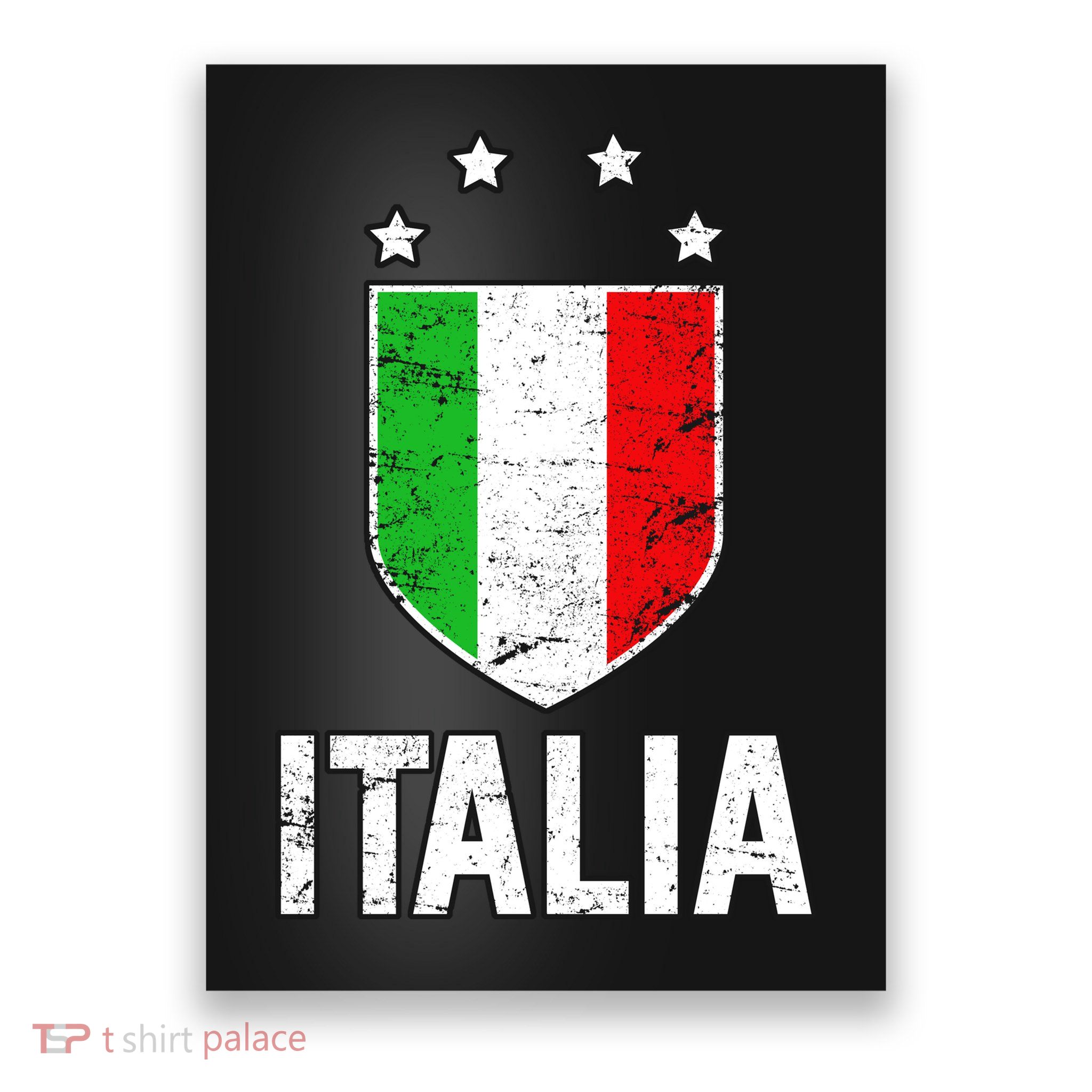 Vintage Italia Shield Crest Poster