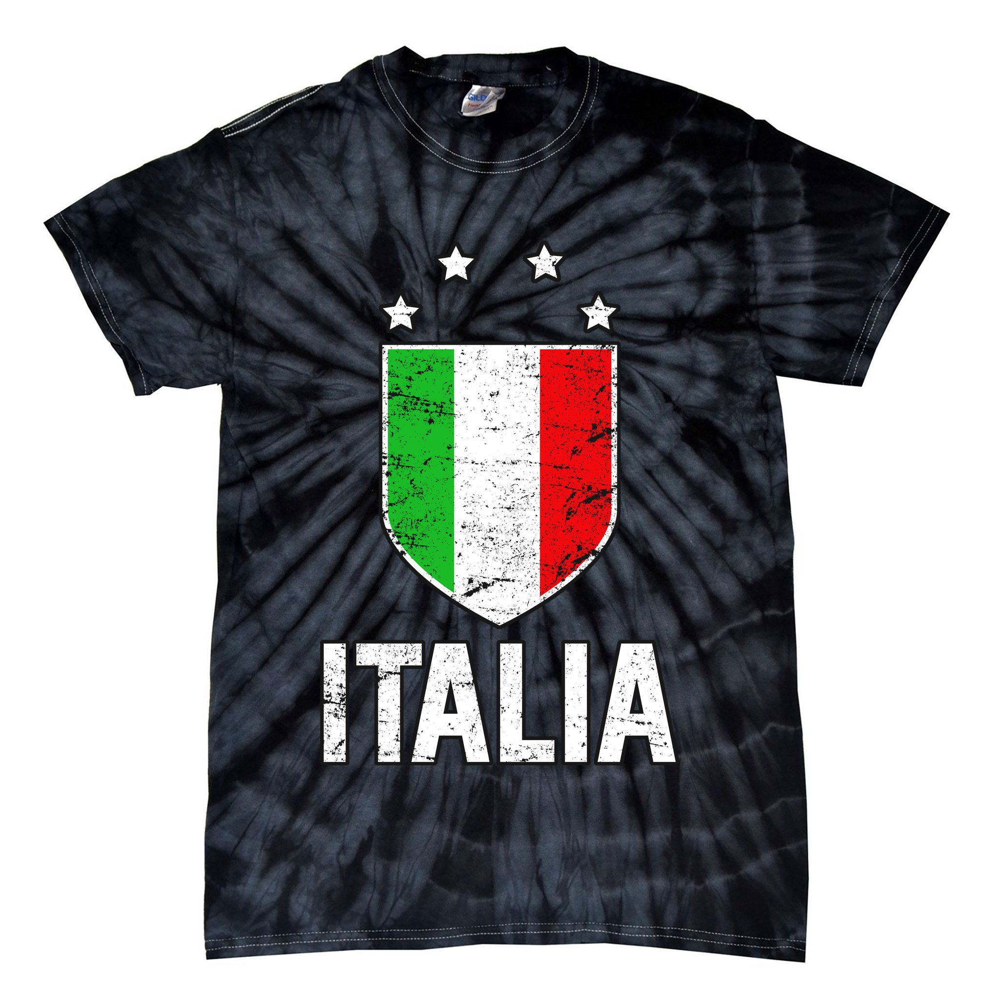 Vintage Italia Shield Crest Tie-Dye T-Shirt