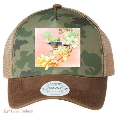 Vintage Japanese Bird Flowers  Legacy Tie Dye Trucker Hat