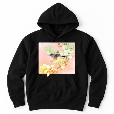 Vintage Japanese Bird Flowers  Hoodie
