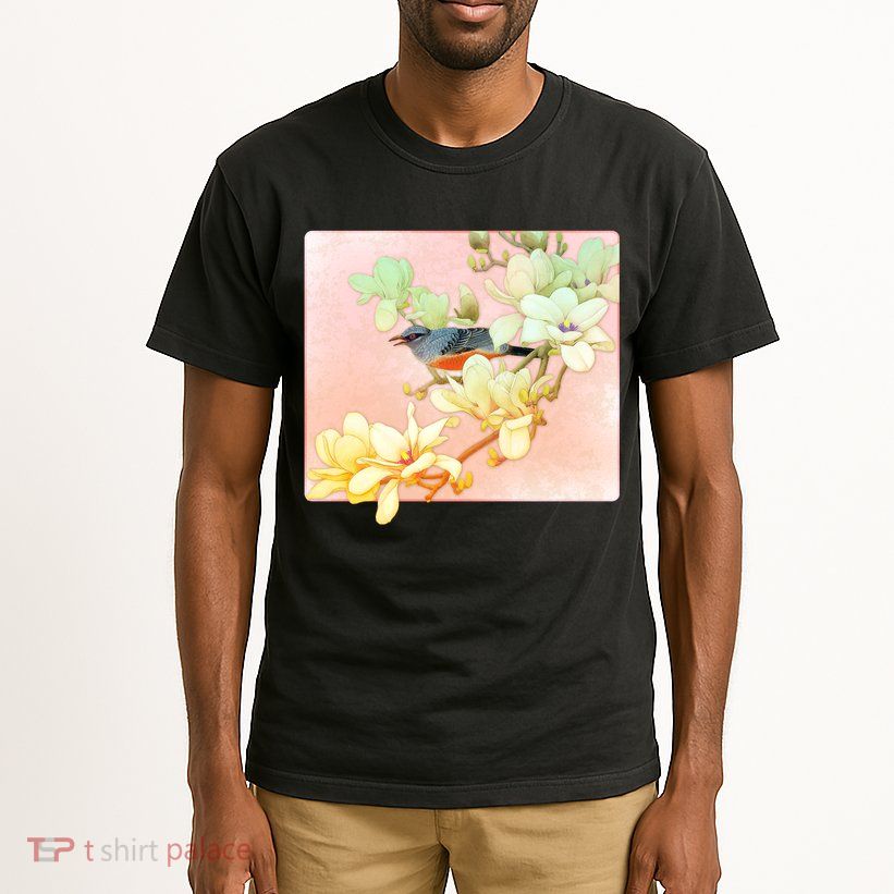 Vintage Japanese Bird Flowers  Tall T-Shirt