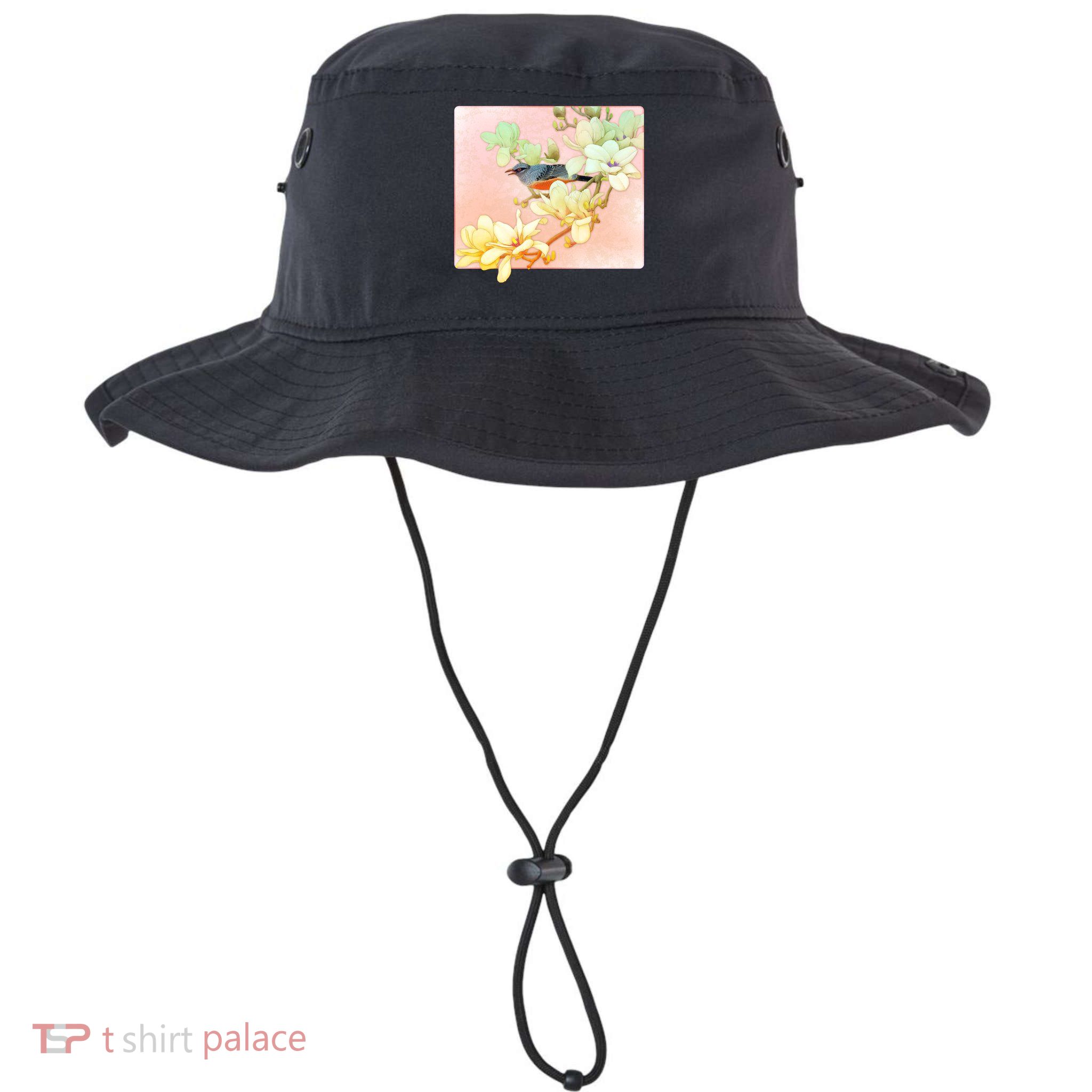 Vintage Japanese Bird Flowers  Bucket Hat