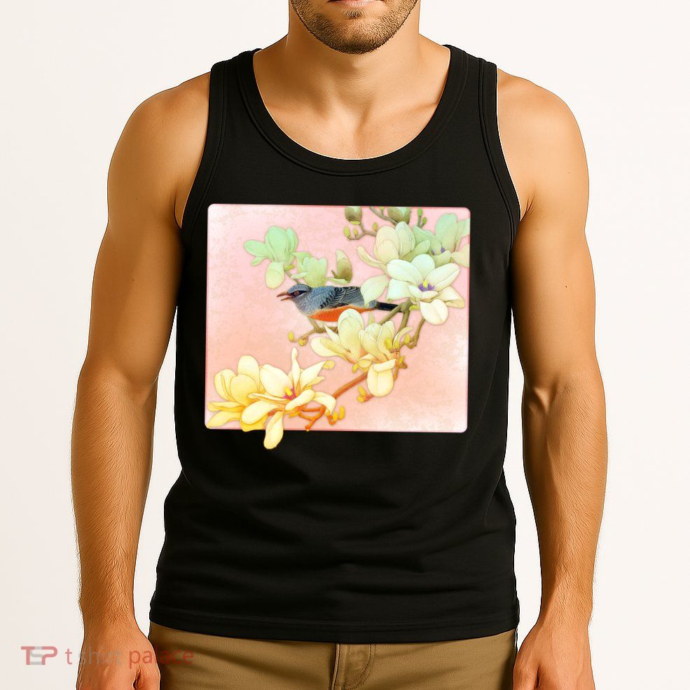Vintage Japanese Bird Flowers  Tank Top