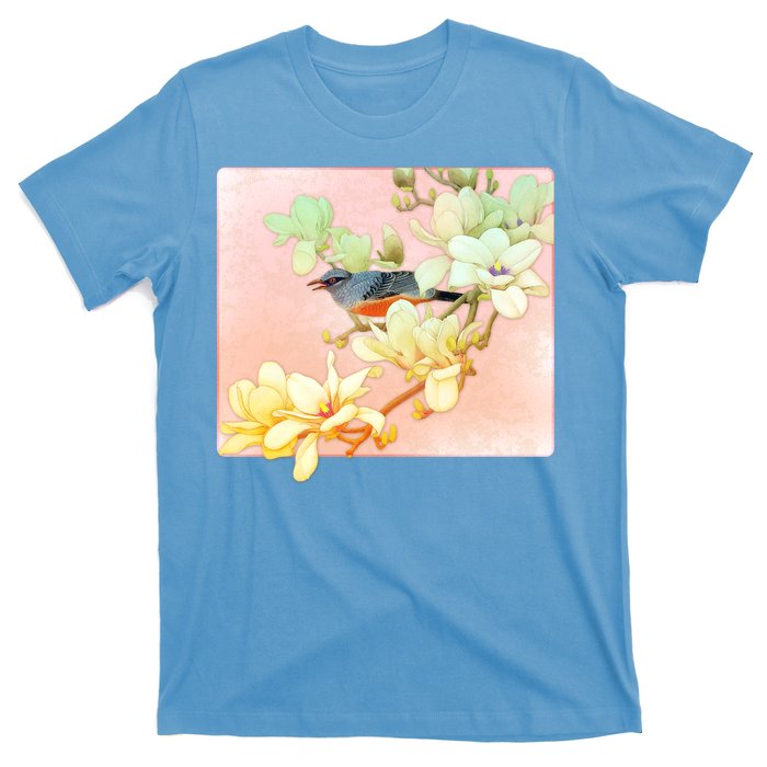 Vintage Japanese Bird Flowers  T-Shirt