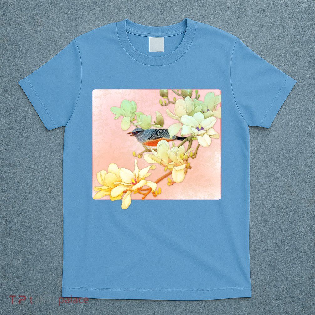 Vintage Japanese Bird Flowers  T-Shirt