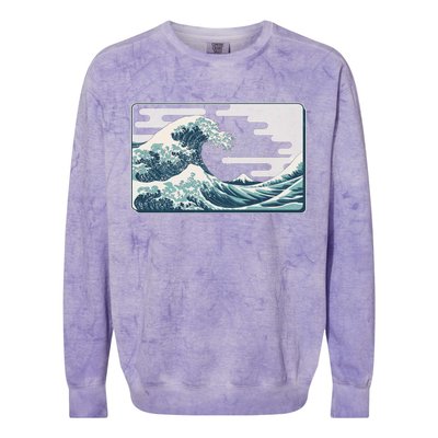 Vintage Japanese Great Wave Colorblast Crewneck Sweatshirt