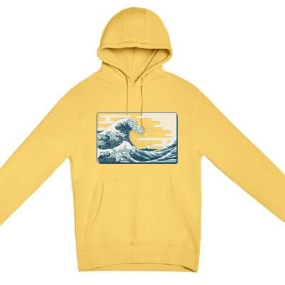 Vintage Japanese Great Wave Premium Pullover Hoodie