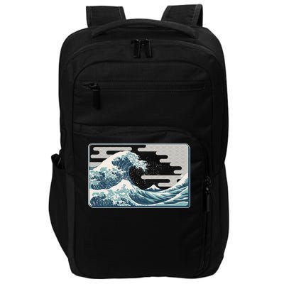 Vintage Japanese Great Wave Impact Tech Backpack